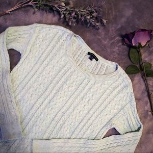 American Eagle Cable Knit Zipper Sweater